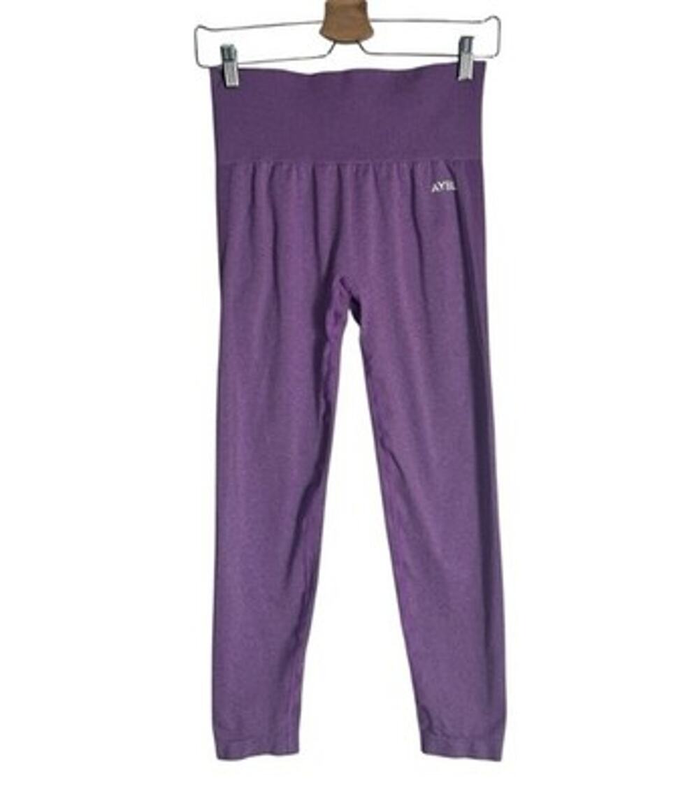 AYBL Womens Empower Seamless Purple Leggings Scrunch Bum Sculpting Contour Sz M